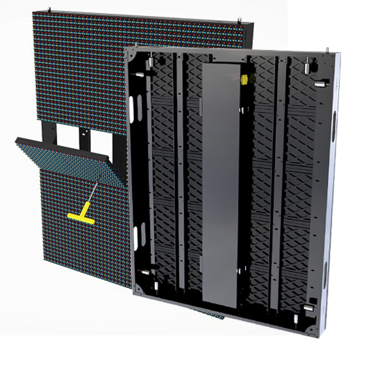 OFD Series Outdoor anti-dust light weight fixed LED display dengan modul bukti air perawatan depan untuk Signage LED luar ruangan